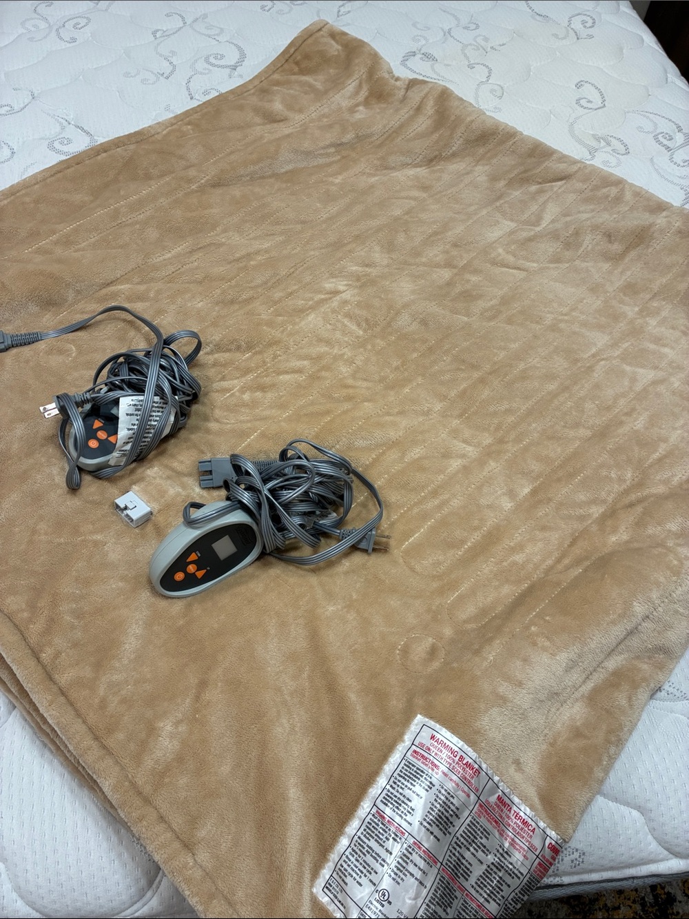 FREE SHIPPING Beautyrest Electric Heated Blanket with Dual Controllers Queen